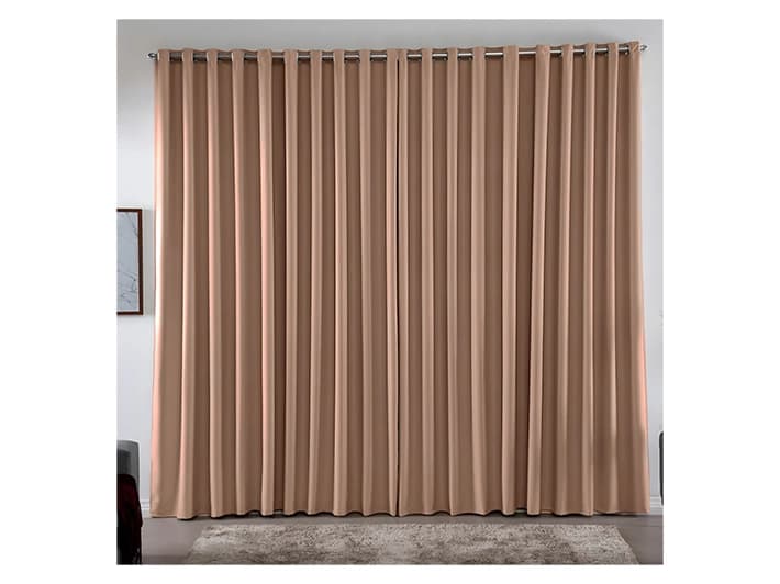 Cortina 3,00x2,80 Metros Blackout Blecaute Avelã Corta Luz Em Tecido Grosso Para Quarto E Sala Casa Laura Enxovais