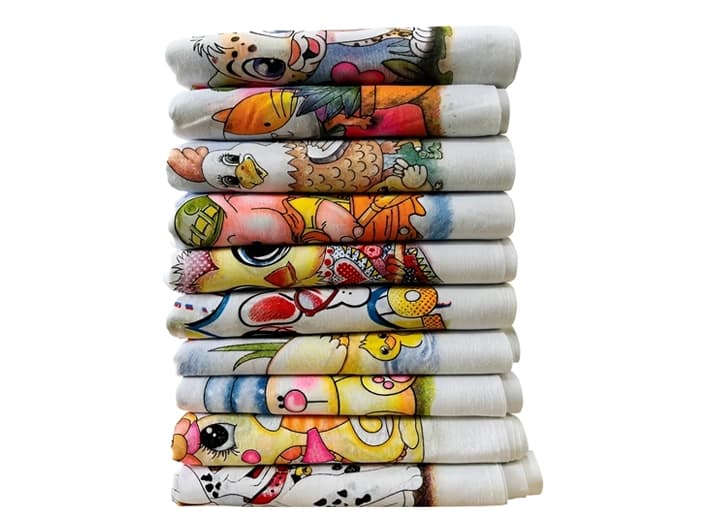 Kit 10 Pano De Prato Estampado 100% Algodão - 38cm X 63cm
