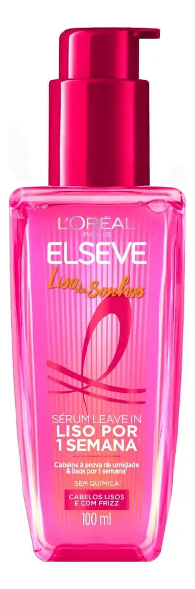 Sérum Leave-in Elseve Liso dos Sonhos L'Oréal Protetor Térmico 100ml