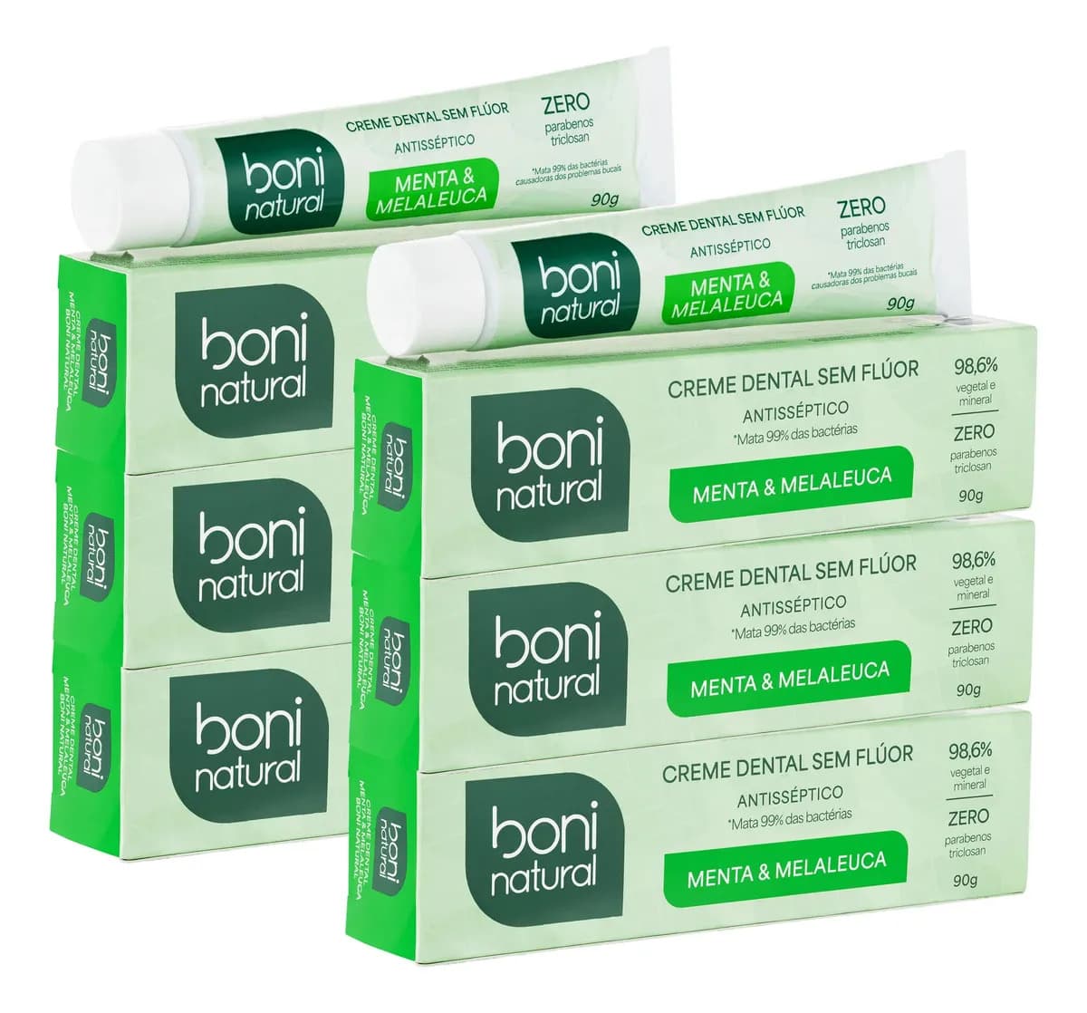 Creme Dental Vegano Sem Flúor (kit 6 unidades)