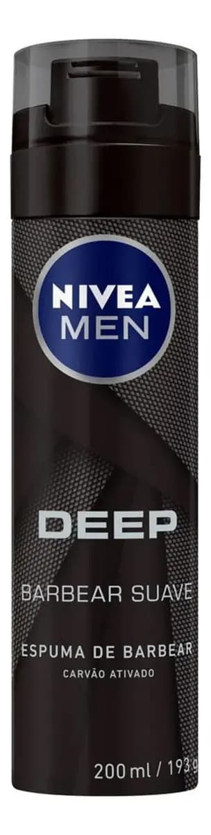 Espuma de Barbear Nivea Men Deep Carvão Ativado 200ml