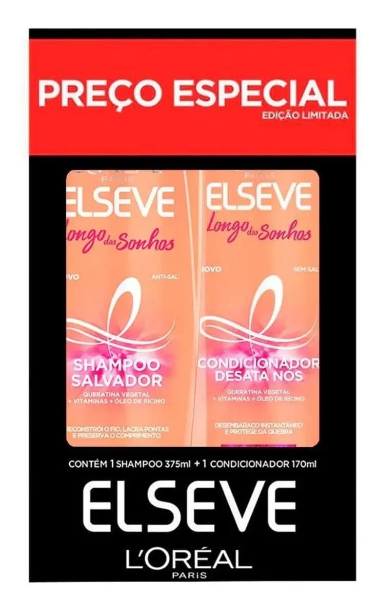 Kit Shampoo + Condicionador Elseve Longo dos Sonhos