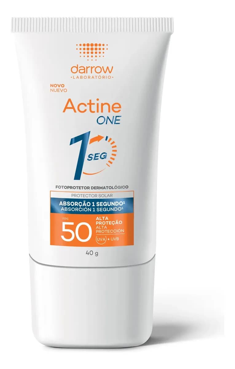 Protetor Solar Facial Darrow Actine One FPS50 Sem Cor 40g