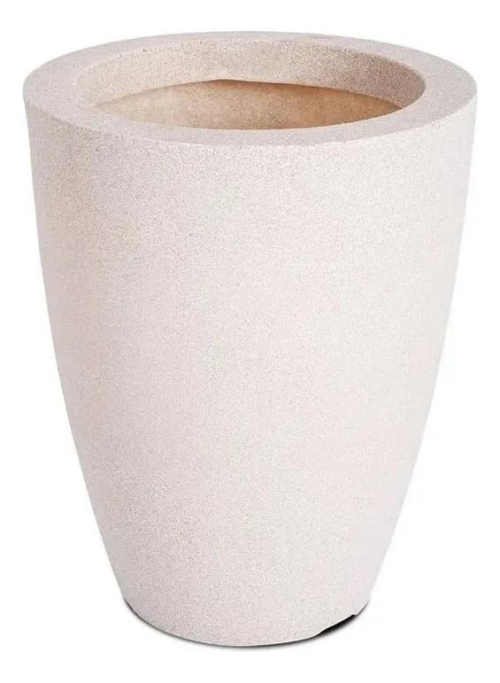 Vaso para Plantas N31 Polietileno Branco Mármore
