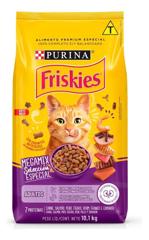 Friskies Megamix Ração Gatos Adultos 10,1kg