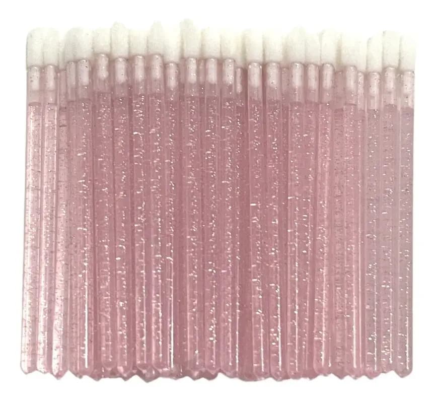Kit 200 Aplicadores Descartáveis de Maquiagem T.D — Rosa