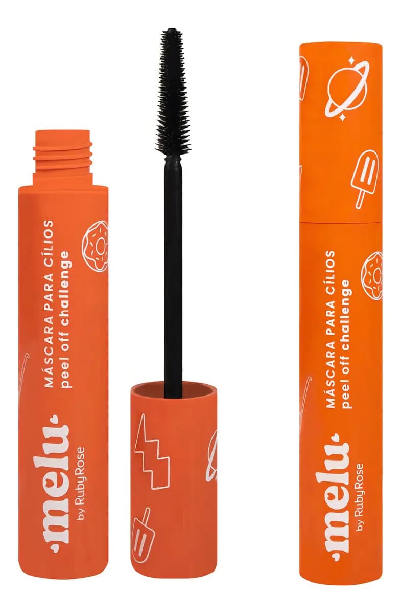 Máscara de Cílios Peel Off Challenge Melu by Ruby Rose Preto 14,5g