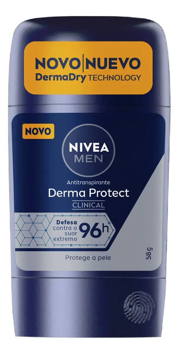 NIVEA MEN Antitranspirante Stick Derma Protect Clinical 58g 96h