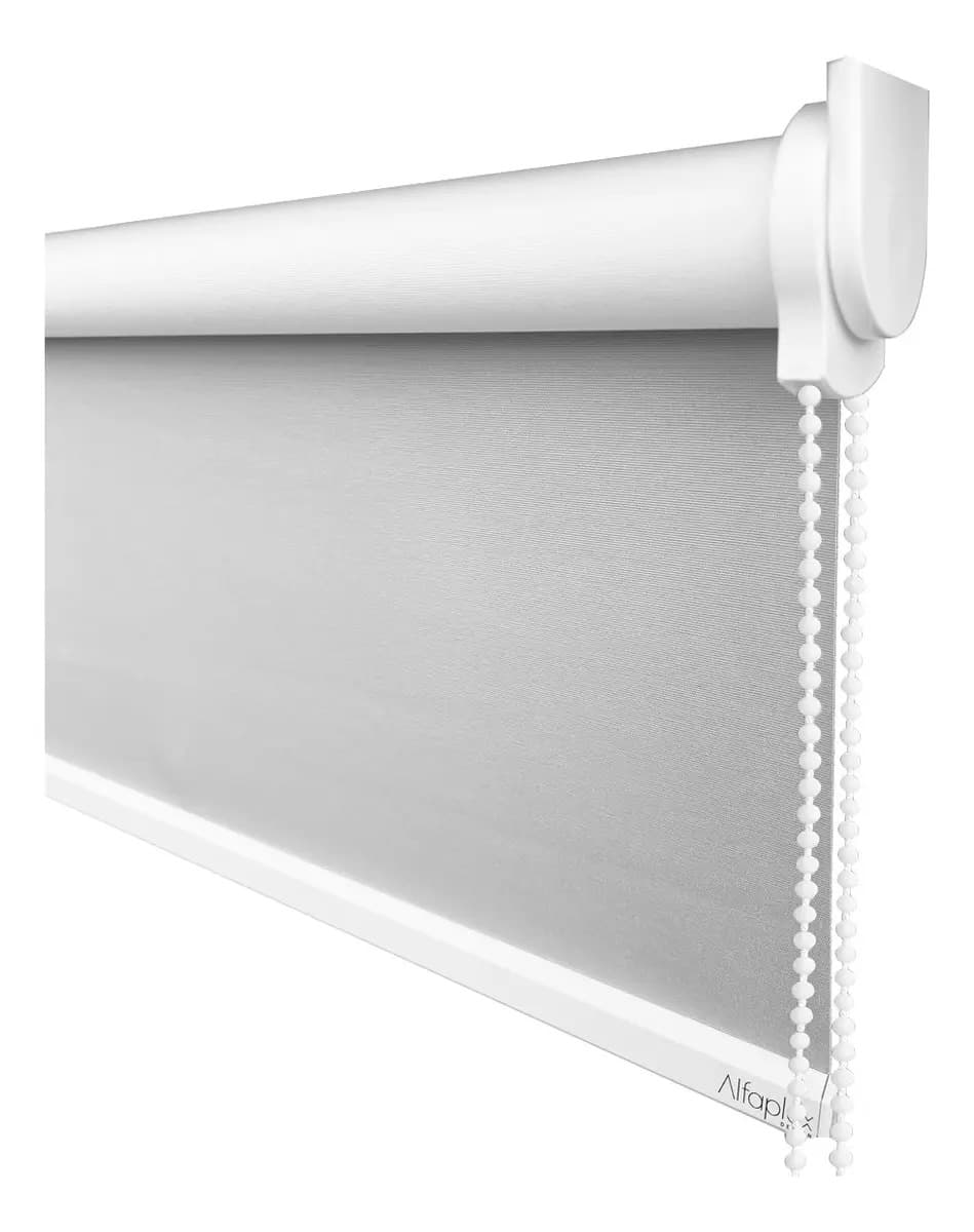 Cortina Rolô Blackout 1,80x1,50 Roller Cinza Tóquio
