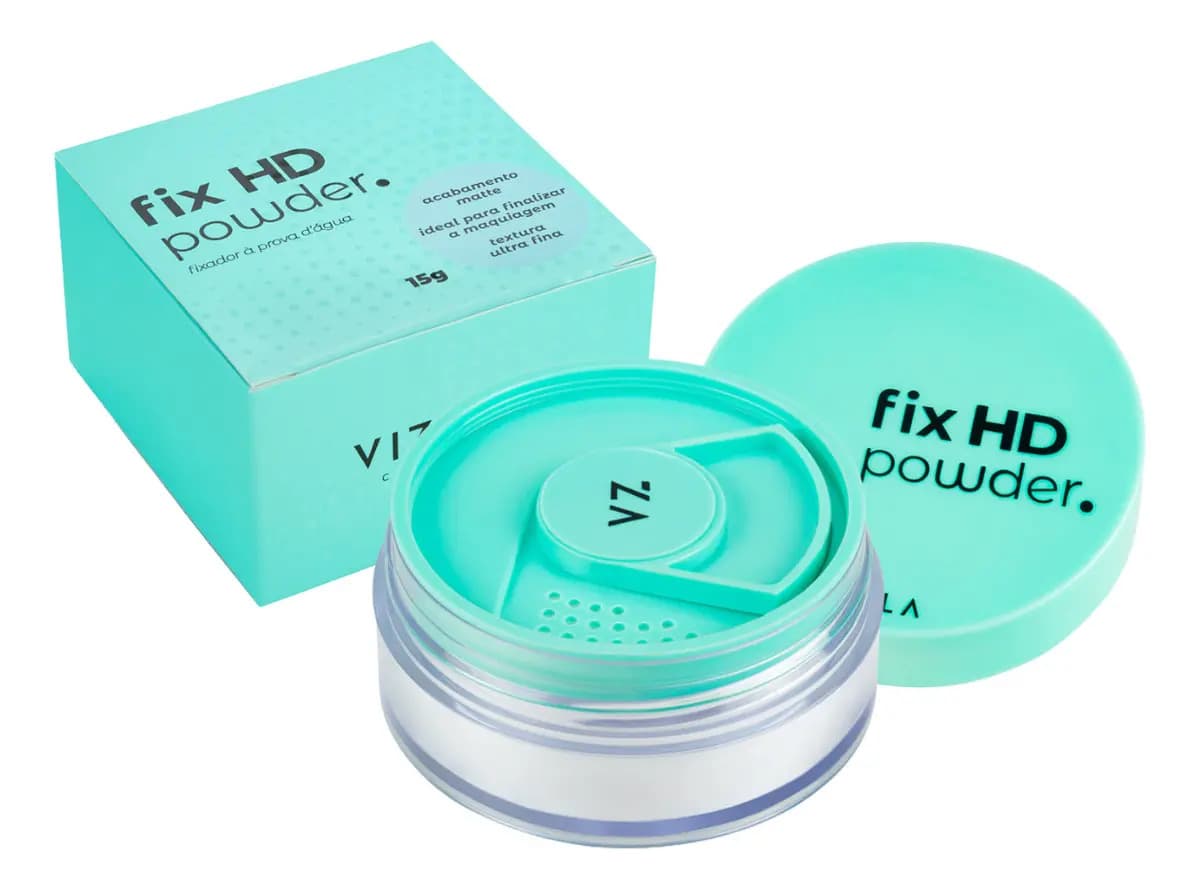 Pó Solto Translúcido Vizzela Fix HD Powder - Acabamento Matte