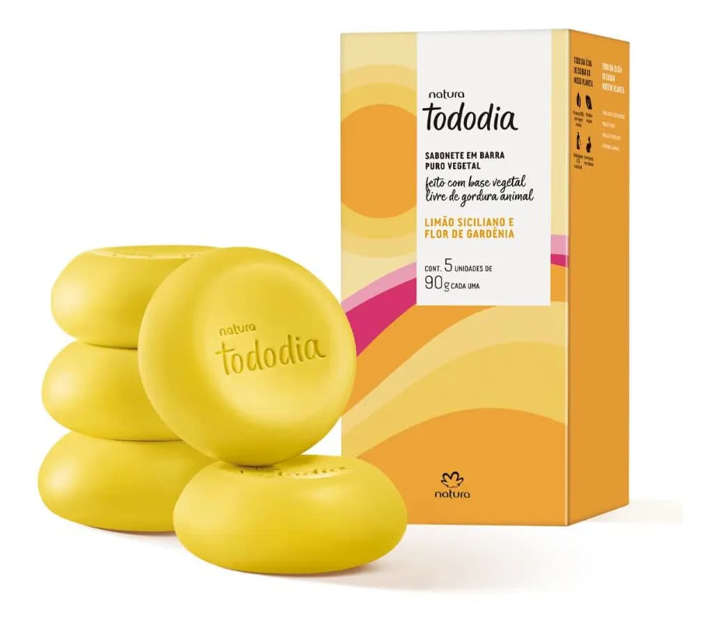 Natura Tododia Limão Siciliano e Flor de Gardênias (5un, 90g)
