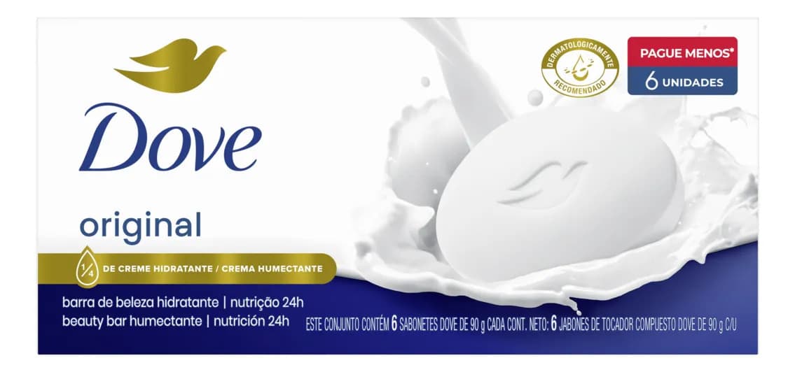 Dove Sabonete em Barra Original 90g (6 unidades)
