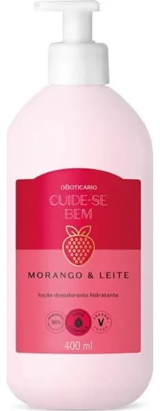 O Boticário Cuide-se Bem Morango e Leite Hidratante 400ml