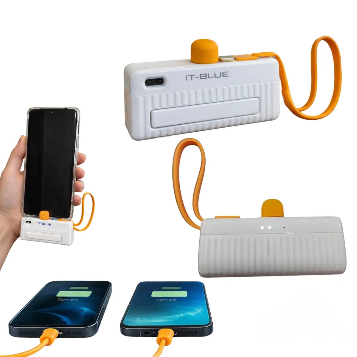 Mini Power Bank Portátil 5000mAh de Emergência
