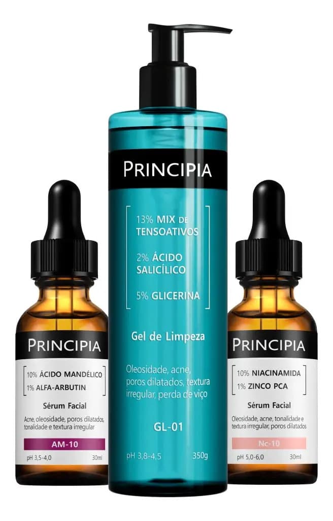 Principia Kit Anti-Acne Trio GL-01 + Niacinamida + Mandélico