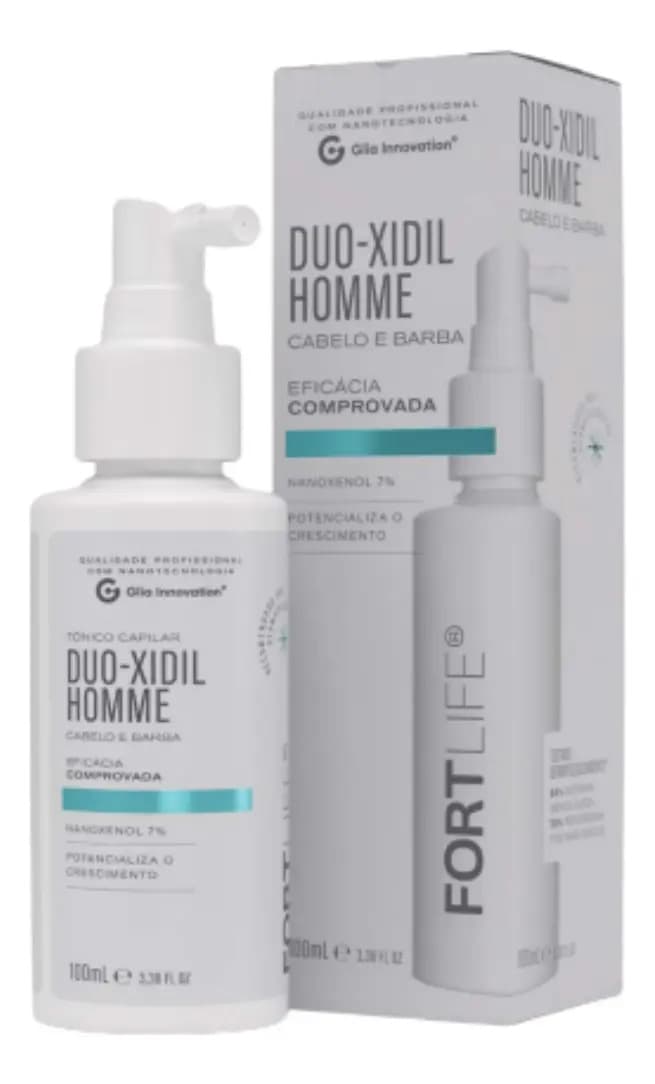 Tônico Capilar Duo-Xidil Homme Barba e Cabelo 100ml Fortlife