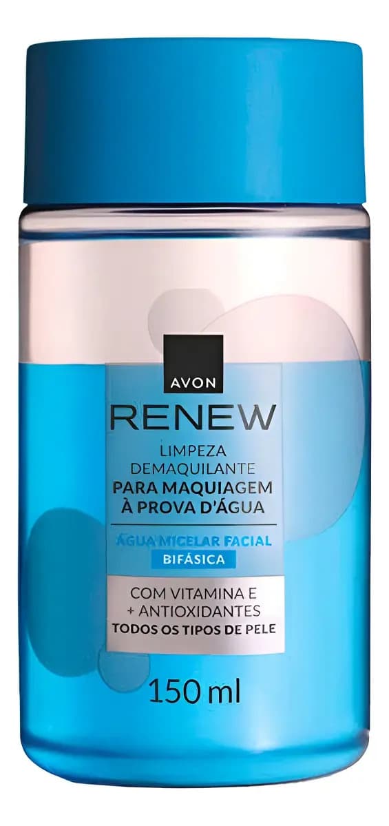 Água Micelar Bifásica Demaquilante Avon Renew 150ml