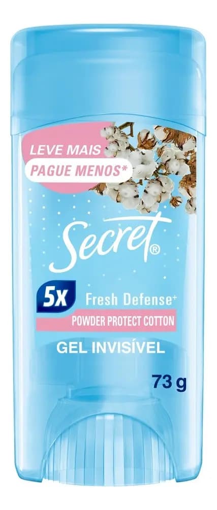 Secret Gel Antitranspirante Powder Protect Cotton 73g