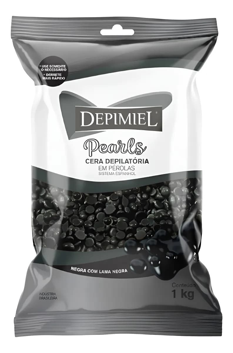 Cera Depilatória Quente Depimiel Lama Negra em Pérolas 1kg