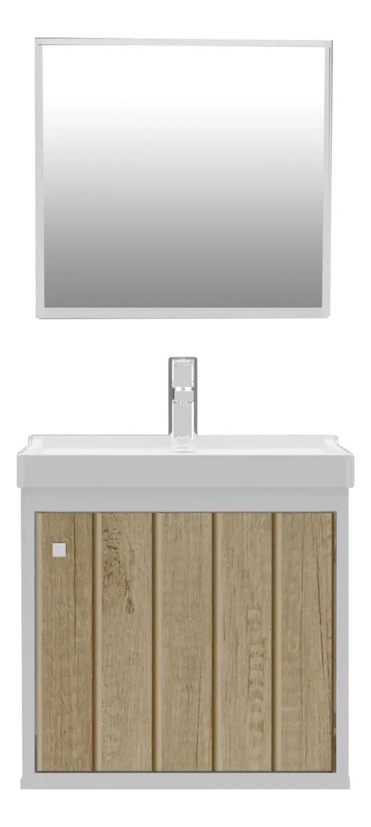 Gabinete de Banheiro Riverzza Veneto 40cm com Cuba (MDF, 1 Furo)