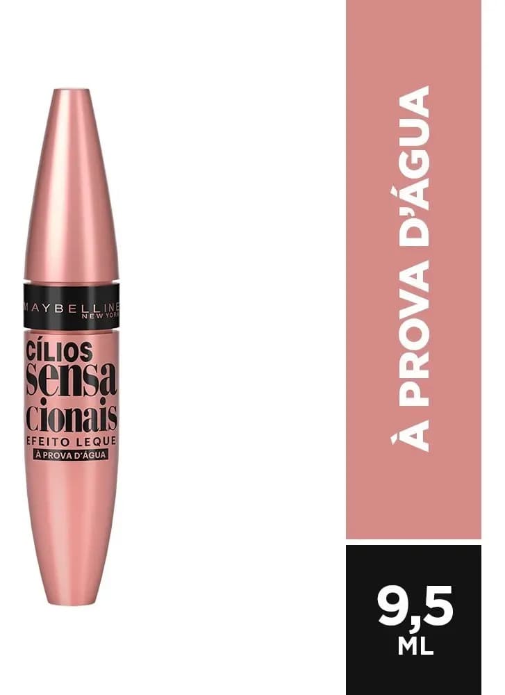 Máscara de Cílios Maybelline Cílios Sensacionais À Prova d'Água Efeito Leque 9,5ml