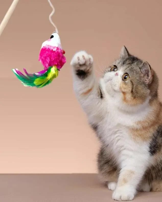 Varinha Interativa Eletrônica para Gatos com Som 55cm