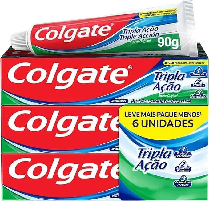 Colgate Tripla Ação Menta Original 90g (pack 6 unidades)