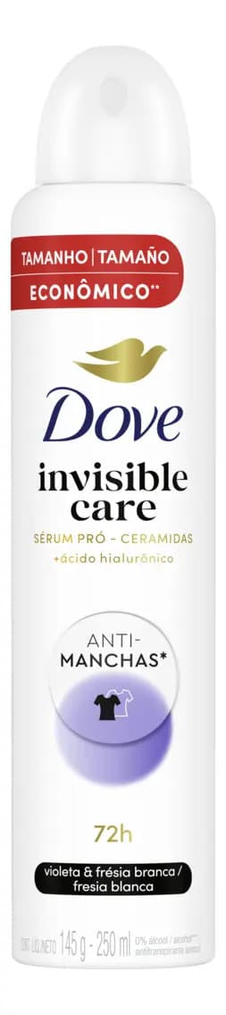 Dove Antitranspirante Aerossol Invisible Care 250ml