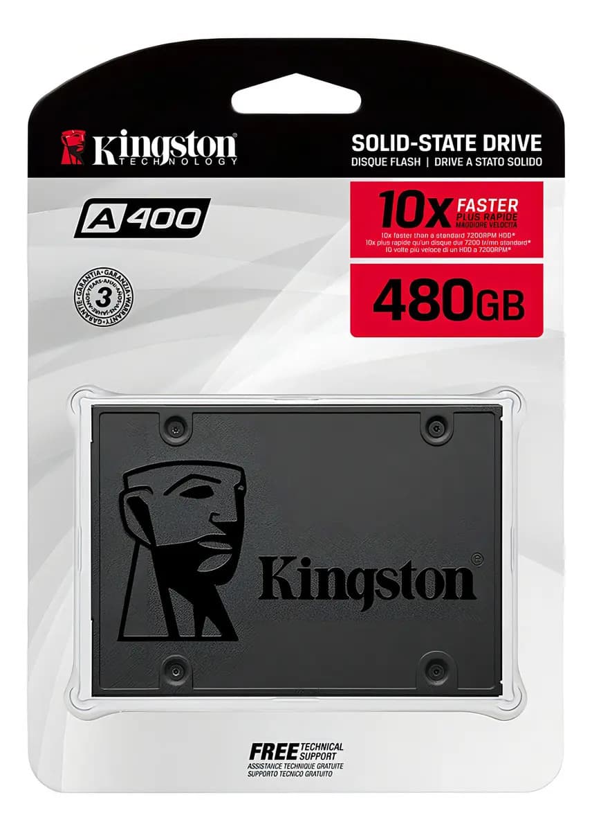 SSD Kingston A400 480GB SATA III 2.5" Interno