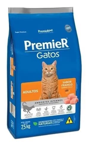 Premier Ração Gatos Adultos Frango 7,5kg