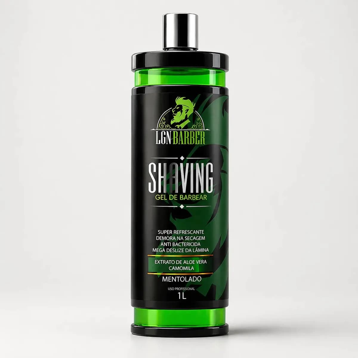Gel de Barbear Shaving 1L Mentolado Profissional LGN Barber